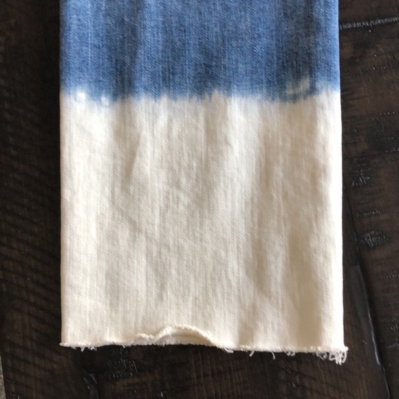 DS1961 Maria High Rise Instacuplt Straight Leg Cropped Frayed Bleached 27 Jeans - Picture 15 of 16